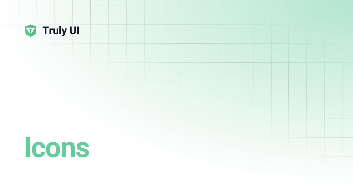 Icons | Truly UI